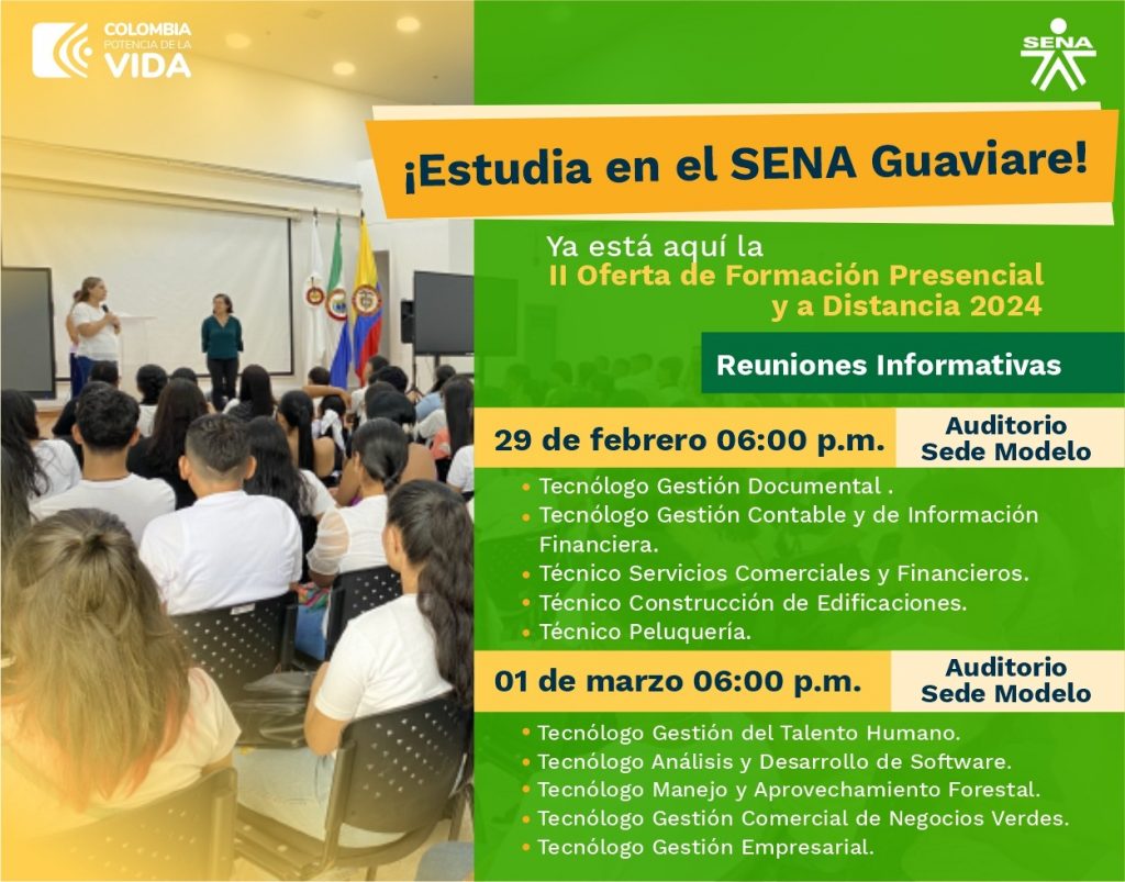 Sena Regional Guaviare anuncia segunda oferta en 10 programas