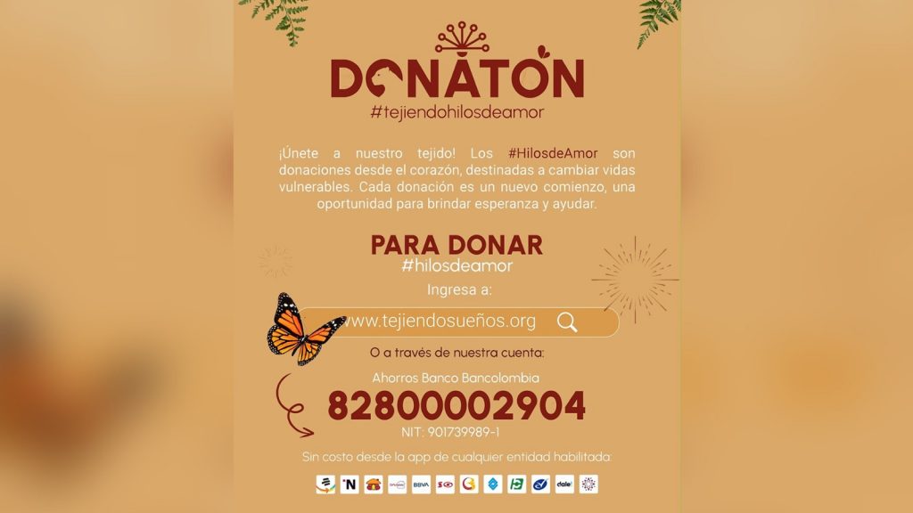 Gran Donatón Tejiendo Sueños este sábado 6 de abril desde las 08:00 a.m.