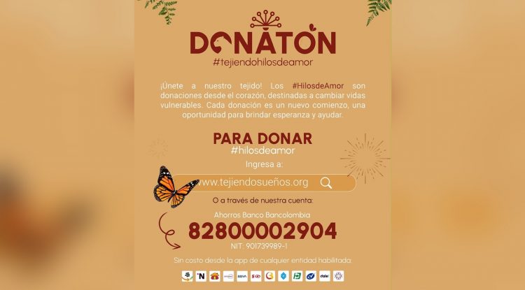 Gran Donatón Tejiendo Sueños este sábado 6 de abril desde las 08:00 a.m.