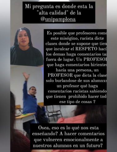 Estudiante guaviarense denuncia comentario racista de un profesor