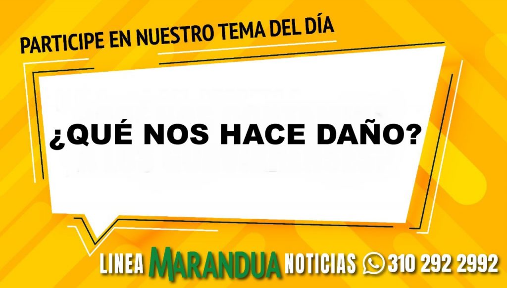 TEMA DEL DÍA: ¿QUÉ NOS HACE DAÑO?