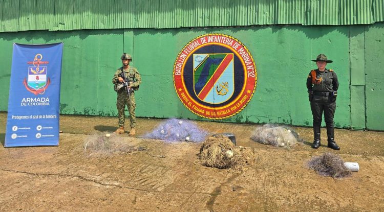 Mallas de pesca incautadas en controles de la veda en el Río Guaviare