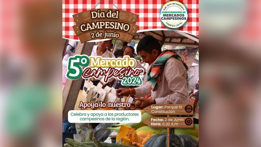 Este 2 de junio, ayude con sus compras en el mercado campesino