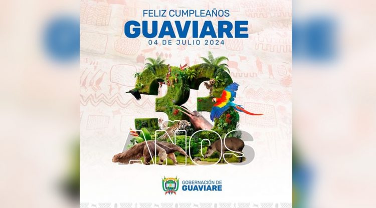 Hoy 4 de julio, Guaviare cumple 33 años como departamento