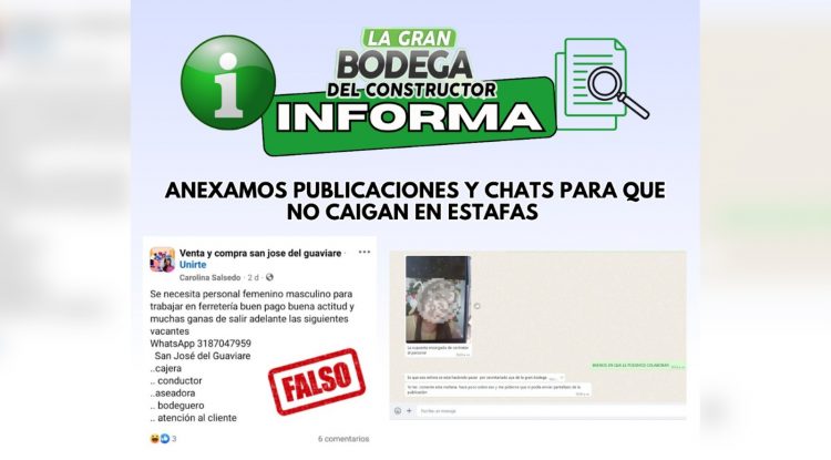 Personas cayeron en falsa oferta de empleo en San José del Guaviare