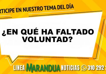 ¿EN QUÉ HA FALTADO VOLUNTAD?