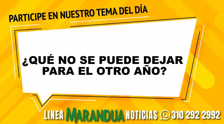 ¿QUÉ NO SE PUEDE DEJAR PARA EL OTRO AÑO?