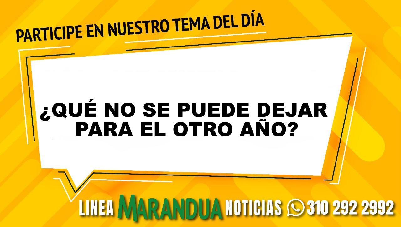 ¿QUÉ NO SE PUEDE DEJAR PARA EL OTRO AÑO?