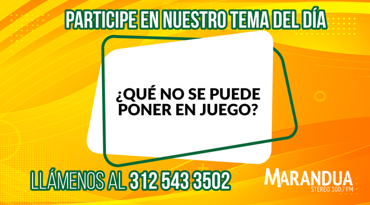 ¿QUÉ NO SE PUEDE PONER EN JUEGO?
