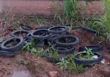 Denuncian abandono de llantas en vía del barrio El Modelo